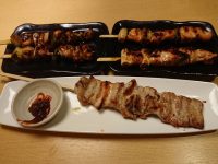 ジャンボもも二郎焼き ジャンポむね二郎焼き スペシャルジャンポ三元豚串 鳥二郎 上野御徒町研修センター店