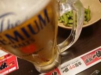 居酒屋一休 立川北口店＠東京都立川市 ビール ザ・プレミアム・モルツ生