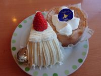 不二家レストラン 狭山根岸店＠埼玉県狭山市 不二家ケーキバイキング イタリアンショートケーキ シフォン主義（バニラ）