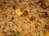 カップヌードル謎肉炒飯＠日清食品 レンチン後 アップ