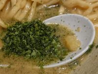 二代目つじ田 味噌の章 東京駅店＠東京ラーメンストリート（東京都千代田区） 青のり ニンニク トッピング