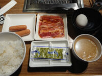 焼肉ライク 新橋本店＠東京都港区 朝焼肉セット（生玉子ver）