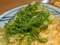 玉子あんかけセット（かしわ天・野菜かき揚げ）＠丸亀製麺 ネギ