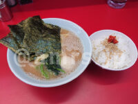 ラーメン堀田家＠東京都千代田区 朝ラーメン ライス 味のり サービス 味玉 ライス