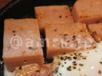 ふれあい酒場 ほていちゃん 八王子店＠東京都八王子市 鉄板ハムエッグ 厚切りハム