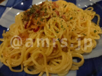 鎌倉パスタ イーアス高尾@東京都八王子市 パン食べ放題 ローストしたベーコンのペペロンチーノ