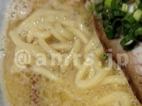 東京豚骨らぁめん 至＠東京都港区 豚骨塩らぁめん ちぢれぎみな太麺