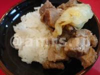 らーめん 谷瀬家@東京都港区 限定豚キムチラーメンメニュー サービスチャーシュー ライス 盛り