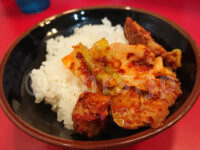 らーめん 谷瀬家＠東京都港区 限定メニュー 谷瀬家特製 油そば（並） 朝限定 サービスチャーシュー 丼 ピリ辛