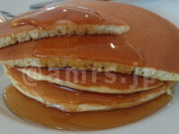 モーニングパンケーキ・ドリンクバーセット@ロイヤルホスト メイプルシロップ