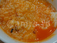 MENクライ@東京都港区 トリュフオイル玉子かけご飯 混ぜる TKG