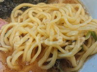 家系らーめん 武将家 外伝@東京都千代田区 朝ラーメン ラーメン(並) 酒井製麺製 平打ち気味ちぢれ太麺