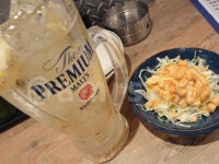 ガブ飲み処 鬼ぞりゴリラ 立川店＠東京都立川市 お通し ポテトサラダカレー 角ハイボール