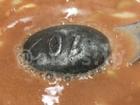 つけめんTETSU 京王モール新宿店@東京都新宿区 つけめん並盛 焼き石 スープ