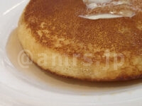 パンケーキ＆ゆで卵セット・セットミニサラダ＠ガスト パンケーキ パター メイプルシロップ メイプルシロップの海