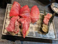 焼肉かきだ＠東京都新宿区 寿司 マグロ 肉寿司 ネギトロ