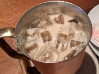 ゆで卵＆厚切りバタートースト＠上島珈琲店 アイスミルク珈琲の無糖