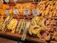 かけ（小）・ちくわ磯辺揚げ・とり天＠はなまるうどん 揚げ物コーナー