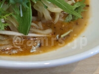 担担麺 微風（ソヨカゼ）＠東京都八王子市 汁なし担担麺 濃厚（辛さ1・痺れ1） 半ライス スープ