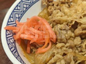 朝牛セット 牛丼小盛 半熟玉子 吉野家 紅生姜