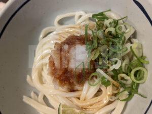 おにやんま 新橋店 東京都港区 冷「並盛」とり天＆ちくわ天おろし 冷 おろし うどん 卓上醤油タレ