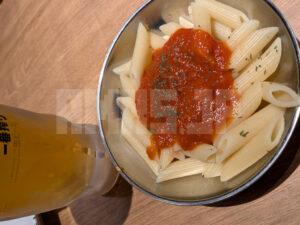 イタリアン酒場 ちばチャンバル 新橋店 東京都港区 キリン一番絞り（生） お通し（ペンネアラビアータ）