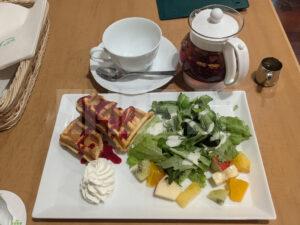 京橋千疋屋 東京駅一番街店 東京駅一番街 東京都千代田区 モーニングメニュー モーニングプレート プレーンワッフル