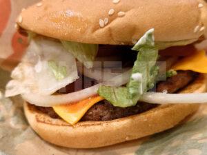 バーガーキング ワッパーチーズセット ワッパーチーズオールヘビーサイドビュー