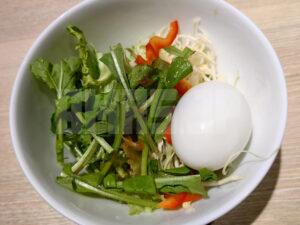 ホテル龍名館東京 花ごよみ東京 東京ブッフェ ブレックファスト 食べたもの サラダ＆ゆで卵