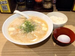 威風 -IFU- 秋葉原店 朝ラーメン 威風の豚汁らーめん たまかけ朝食