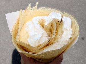 クレープショップ モンキー チョコカスタード（チョコ抜き） 生クリーム1UP