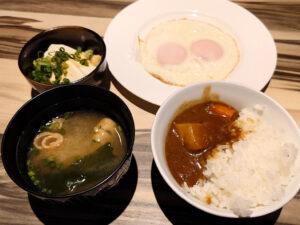 ANAクラウンプラザホテル広島 オールデイダイニング フリュティエ ブレックファスト ビュッフェ 手作り豆腐 目玉焼き みそ汁 カレーライス