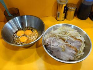 ラーメン二郎 八王子野猿街道店2 たまごかけ麺