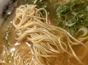 中洲屋台長浜ラーメン初代 健太 ラーメン 青木食産製 ストレート細麺