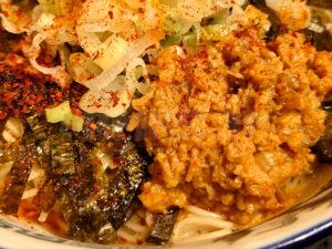 孫鈴舎 朝ぶっかけ坦々冷し（胡麻） 並 辛肉味噌＆海苔