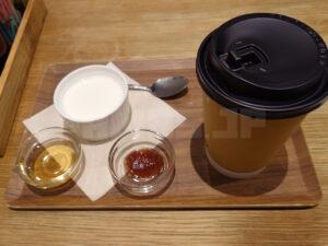 カフェカルディーノ / ハガレ ヤエチカ店 モーニングセット 厚切りトースト ドリンク＆ヨーグルト