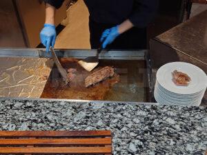 バイキングレストラン 「さくら」 食べたもの・飲んだもの 国産牛ステーキ ライブキッチン