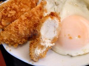 かつ庵 八王子楢原店 かつ庵の朝食 国産ささみかつ目玉焼き朝食 国産ささみかつ