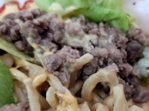 大つけ麺博 Presents 秋の新作ラーメン祭 ジャンクガレッジ ビックまぜそバーガー 挽き肉