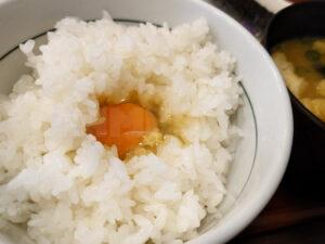 なか卯 こだわり卵朝食 卵かけご飯