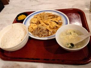 中華食堂一番館 中野サンモール店 朝定食 豚肉とキクラゲ炒め定食