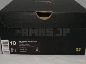 AIR JORDAN 1 RETRO HI OG LASER “30th Anniversary Laser” Boxtag（箱タグ）