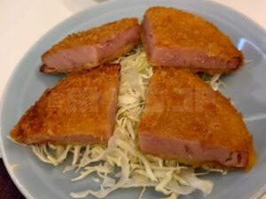 大衆飯店かね子 五反田店 厚切りハムカツ