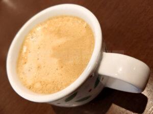 デニーズ 焼き鮭朝食 ドリンクバー カフェラテ